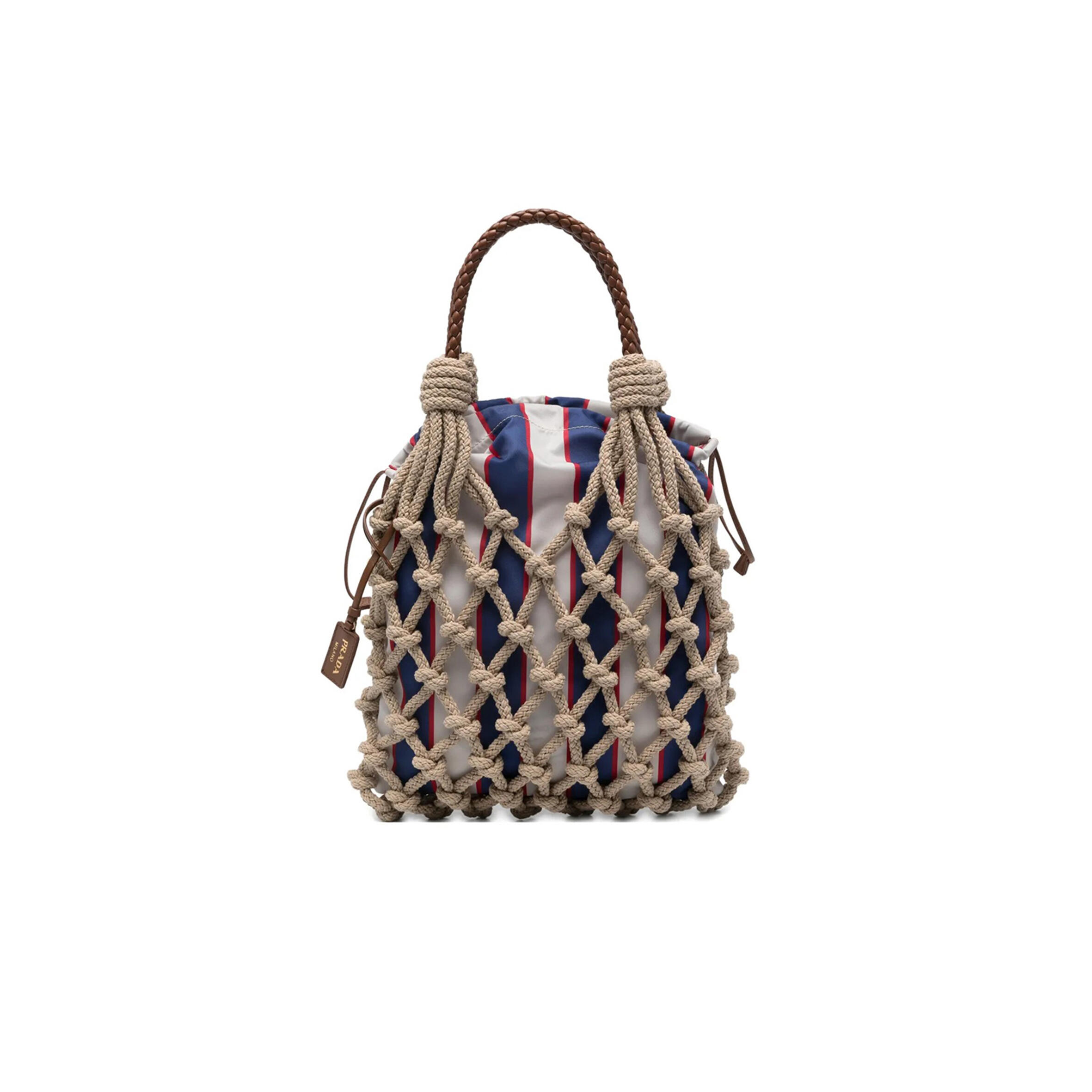 PRADA NOUÉ MEDIUM KNOTTED BRAIDED HANDBAG 1BC111 (37*30cm)